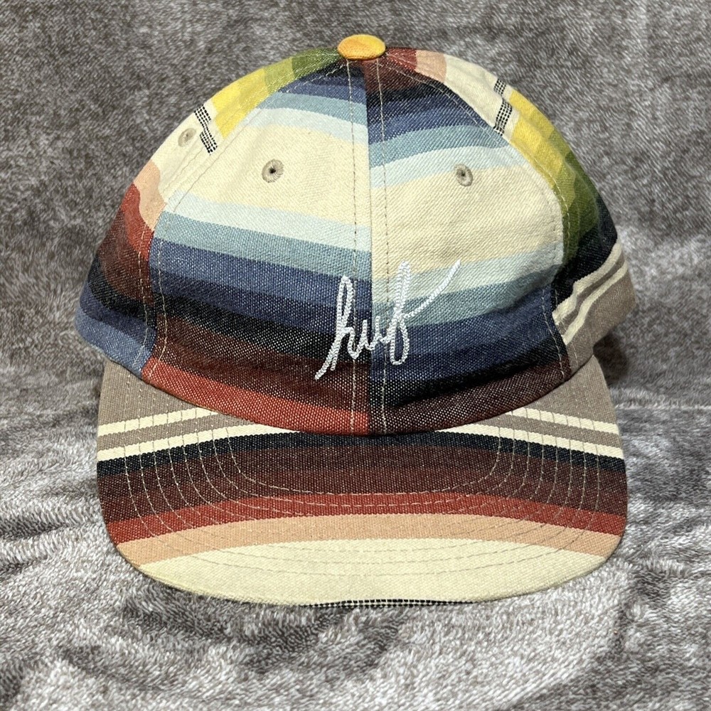 HUF Serape 6 Panel Hat Strap Back Cap￼ Multi Color￼ Adjustable Strap